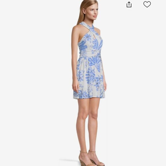 Lilly Pulitzer Montecito Skirted Romper – Blue Floral | Size L | New Without Tag - Picture 2 of 4